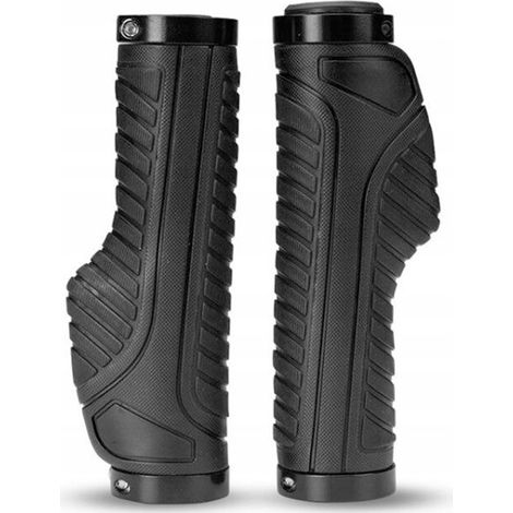 Manopole ergonomiche per bicicletta, diametro 22 mm, nere (1/5)