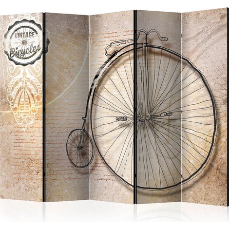 Paravento - Vintage bicycles - sepia II [Room Dividers] - 225x172 (1/4)