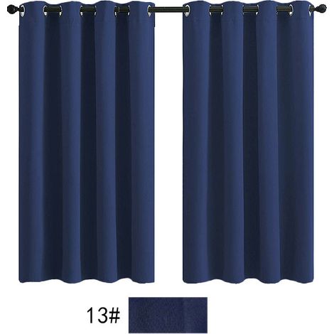 Rideau occultant pour salon, rideau isolant thermique, rideau à œillets, convient pour porte-fenêtre (2 pièces, 107 x 183 cm)