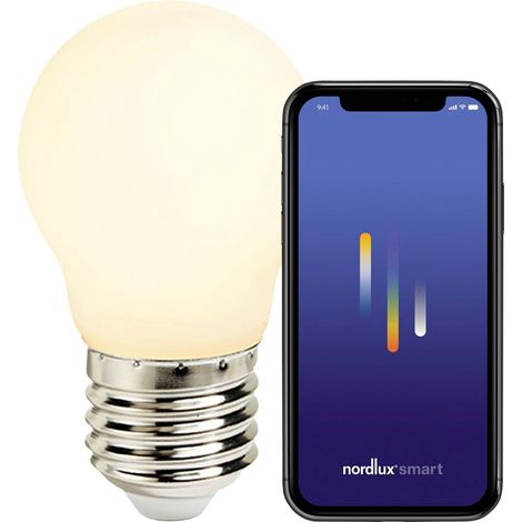 Nordlux 2170062701 Ampoule à incandescence CEE E (A - G) E27 forme de globe commandé par appli mobil
