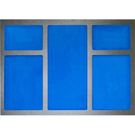 Portapiezas pequeno termoformado blando 3/3 - 564 x 405 x 33 mm Fervi TM01/120