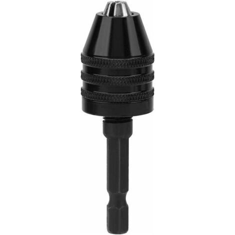 Drill Chuck--1/4, 0.3-6.5mm Chuck Three Jaw Electric Drill Chuck 1/4 Inch Hex Shank Quick Change Adapter Converter Mini Drill Chuck Mini Drill (1/4)