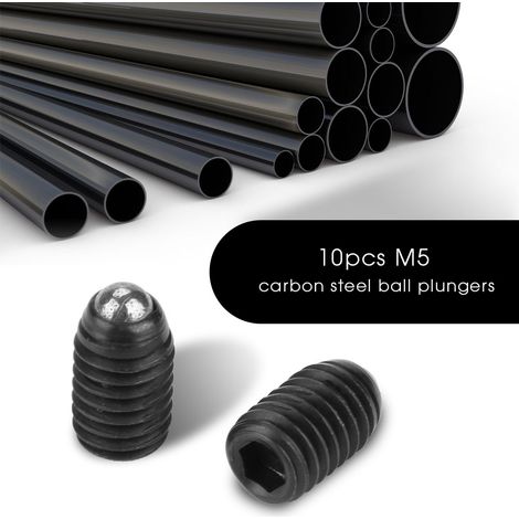 Lot de 10 ressorts à bille filetés M5, tête hexagonale creuse, acier au carbone, taraudés M5x8 (1/5)