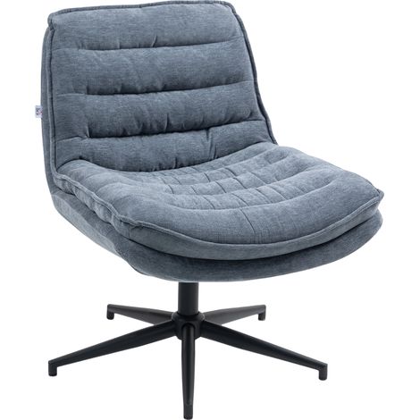 Chaise de bureau pivotante à assise grand rembourrée, gris foncé (1/5)