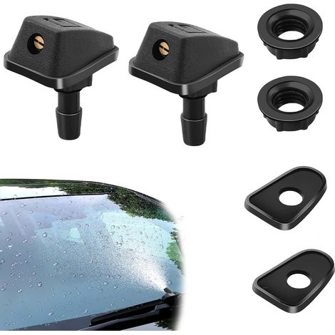 2Pcs Universal Front Windscreen Washer Nozzles for Car Front Washer Sprinkler Fits Most Vehicles (1/5)