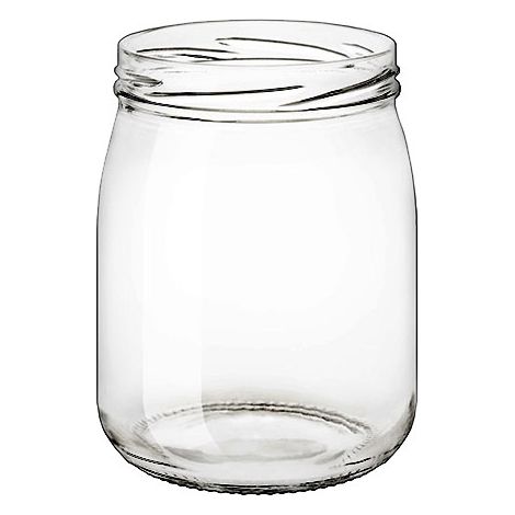 BARATTOLO IN VETRO  580 CC BOCCA D 82 MM- 15,0 pz