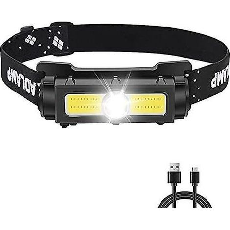 Lampe Frontale Puissante 1000 Lumens,Lampe Frontale LED Rechargeable avec Lumière Rouge Blanche et Aimant Amovible Torche Frontale 7 modes pour la Course, le Camping, la Pêche [Classe énergétique A+++ (1/4)