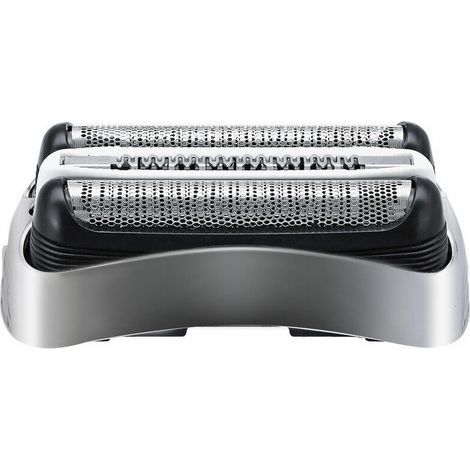 Cabezal de afeitado de repuesto con lámina y cuchilla para Braun Serie 3 300S, 301S, 310S, 320S, 330S, 340S, 360S, 380S y 3000S, color plateado-Karteo (1/5)