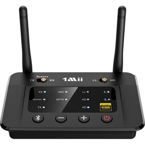 Transmetteur Récepteur Bluetooth 5.3, Émetteur Bluetooth Audio avec DAC Audiophile,aptX HD/LL/Adaptive and Longue Portée Adaptateur Audio pour Chaînes Hi-Fi/TV (1/5)