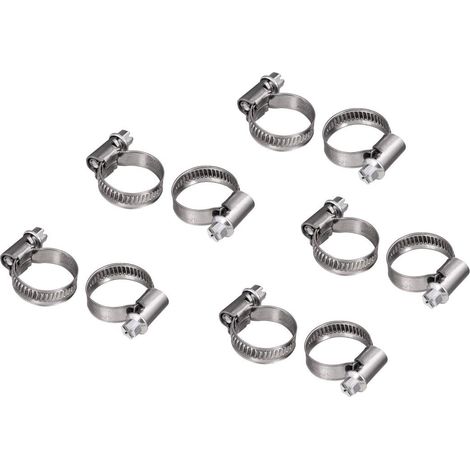 10 Colliers De Serrage, Acier Inoxydable, Vis Zinguée, 20-32 Mm, Pour Lave-Vaisselle (1/3)