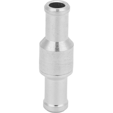 Clapet Anti-Retour Non-Retour 1 Voie Alliage Aluminium Argent pour Ligne Carburant Eau Huile Diesel Essence 10mm/0.39in (1/5)