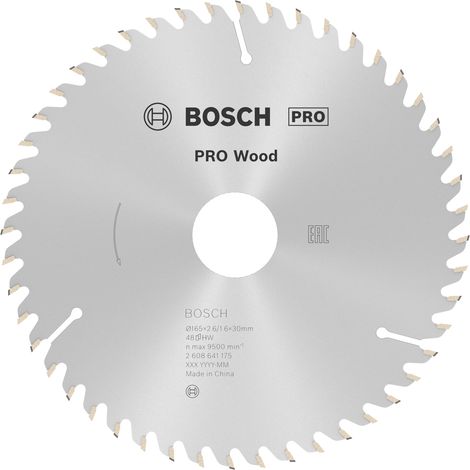 Bosch PRO Wood Circular Saw Blade 165 x 2.6 x 30 mm T48 2608641175 (1/5)