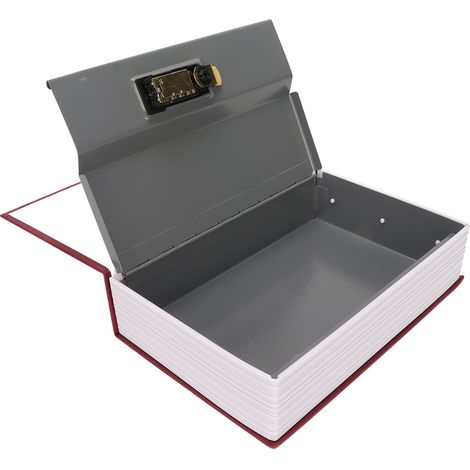 Coffre-fort livre, petit coffre de rangement sécurisé pour livres, argent, pièces et cartes, avec serrure à combinaison rouge (1/5)