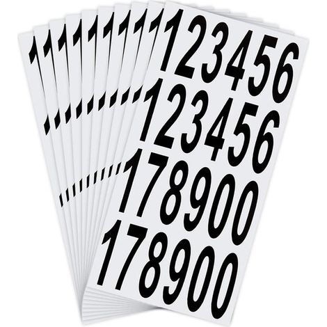 10 Briefkastennummernaufkleber, wasserfest selbstklebend, geeignet für Briefkästen, Häuser, Türen und Hausnummern, kann im Innen- oder Außenbereich verwendet werden (7,5 cm). (1/5)
