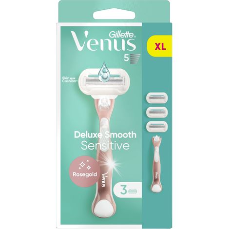 Gillette Venus Deluxe Smooth Sensitive Womens Razor 3 Pieces - Pack of 3 (1/5)