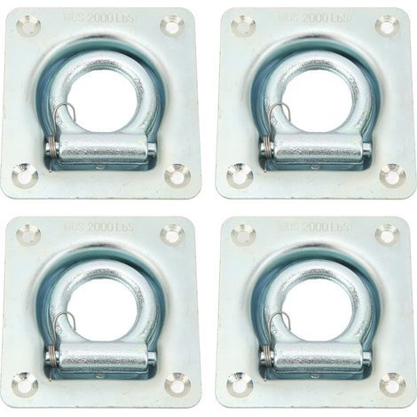 Versenkte Anhängerseilringe aus Edelstahl, 4 Stück, Bruchlast 2000 lb, Anhängerbefestigungen für Pickups und Anhänger (1/5)