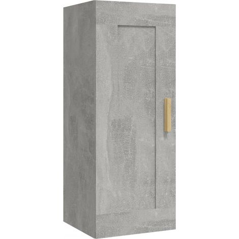 Maison Exclusive - Wandschrank Betongrau 35x34x90 cm Holzwerkstof