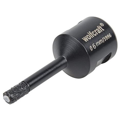 WOLFCRAFT 5996000 DIAMANT FORET CERAMIC Ø 6 MM, FILETAGE M 14, PROFONDEUR DE COUPE 35 MM, 1 V