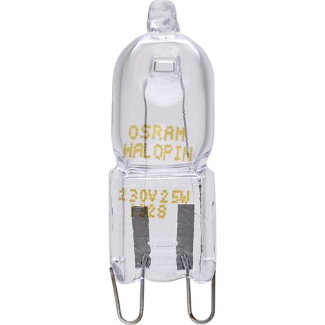 2 Ampoule halogène, Culot G9, 25 W, 240 V, Résistant chaleur, Pour four et micro-ondes (1/5)