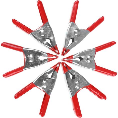 Lot de 6 Pinces pour bâche, Clips de fixation, Métal et plastique, pour fixer bâches, abris, matériel de loisirs créatifs, matériel photo (1/5)