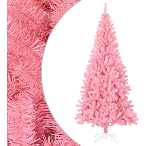 Sapin de Noël artificiel  Arbre de Noël  Décoration de Fête de Noël avec support Rose 180 cm PVC ETJTE191804 (1/5)