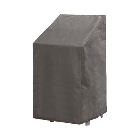 Perel Cubierta al aire libre para sillas apilables, gris, 66 cm x 66 cm x 128 cm (1/3)