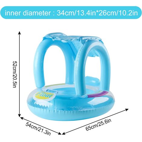 Les chaises flottantes gonflables avec pare-soleil sont adaptées aux activités estivales telles que la baignade en piscine et à la plage.