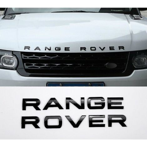 Range Rover Emblem mit glänzend schwarzem Schriftzug für vorne oder hinten
