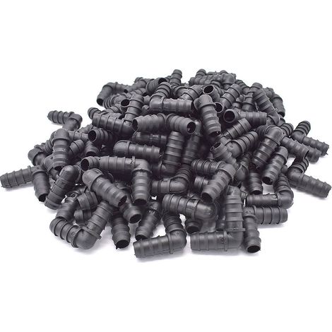 Lot de 100 coudes cannelés 16x16 pour micro irrigation