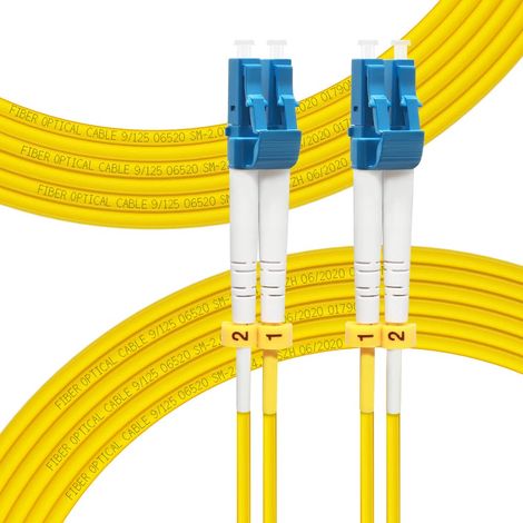 OS2 LC to LC Fiber Optic Patch Cable 10m Length Options: 0.2m to 200m, 1G/10GB Single-Mode LC-LC 9/125um SMF Fiber Optic Cable LSZH 10m Monomode, 10G/40G/100G Duplex, câble SMF 9/125um LSZH, options (1/5)