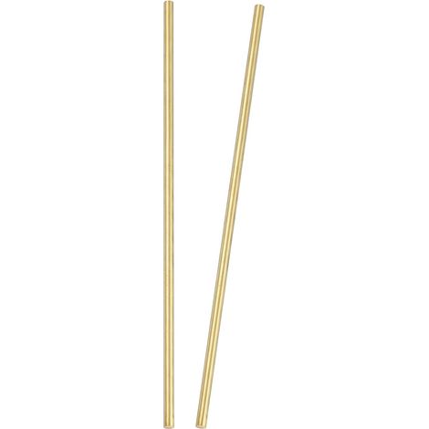 Brass Round Rods 6mm Diameter 26cm Long H59 Solid Metal Rods for DIY Jewelry Plating Science Class Repair (1/5)