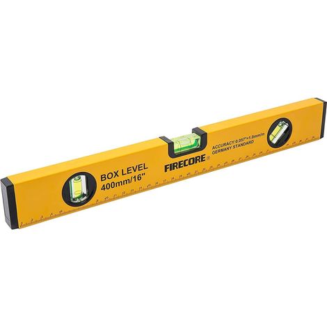 Niveau Torpille Magnétique - 400 mm - 3 Bulles (0° 45° 90°) - Précision 1 mm/m - Antidérapant - Compact