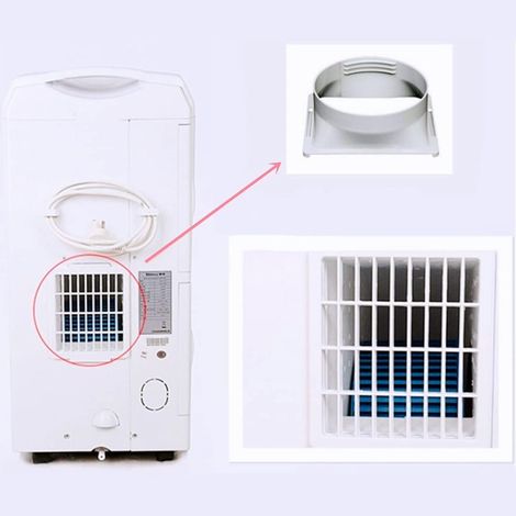 Adaptateur Fenêtre - Raccord Tube Échappement Climatiseur Portable - Passage Carré à Ronde - 5,9 À 6 Pouces - Pour Unités Mobiles - 2 Pièces (1/5)