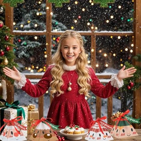 Lot de 20 jolies boîtes à cadeaux de Noël, boîtes à biscuits de Noël triangulaires originales avec cordes et étiquettes