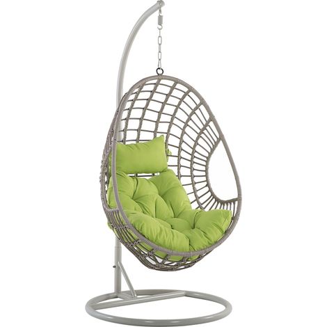 Hängesessel mit Gestell ARPINO Polyrattan Beige