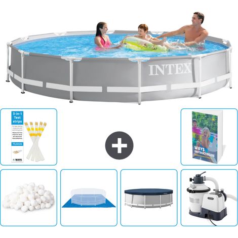 Prism Frame Pool Rund - 366x76 cm - 7-teilig S107