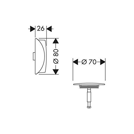 Hansgrohe Flexaplus - Set esterno, nero opaco 58185670 (1/3)