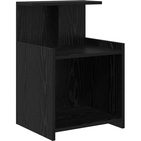 Maison Exclusive - Armadio da Notte Rovere Nero 40 x 35 x 60 cm Legno multistrato