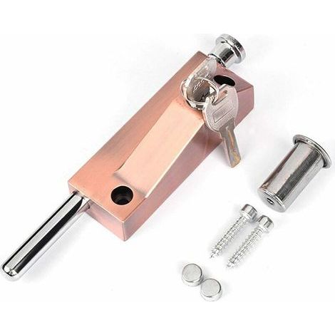 Multifunctional garage door lock - Universal door lock - With 2 keys - For indoor and outdoor use - Red bronze-longziming (1/4)