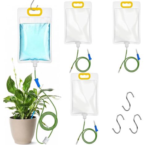Drip Irrigation System for Trees, 3 Pieces 3L Transparent Watering Bags with Adjustable Flow, Ideal for Garden Tree Transplanting and Caring, Effective Hydration (1/5)