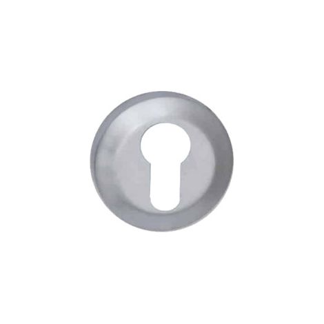 Rosace à cylindre Aluminium - Ronde - Finition Chrome perle (1/2)