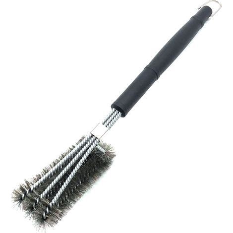 Barbecue Brush, 3 in 1 Barbecue Cleaning Brush, Stainless Steel Bristles for Quickly & Effectively Cleaning All Grills (1/5)