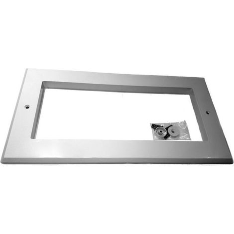 Cornice copriflangia bianco in ABS con viti