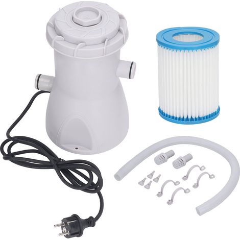 Filtre de piscine 30W 800GAL Pompe à cartouche étanche Silencieuse Prise UE 220-240V (1/5)