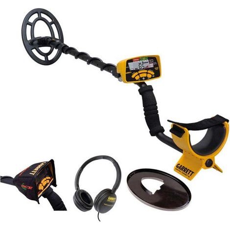 Détecteur de métaux dynamique 8 kHz – Alimentation 4 piles LR6 – Profondeur 2m – Pour terrains accidentés – Écran de contrôle – Garrett (1/10)