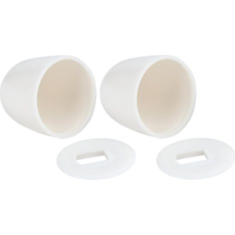 Cache-vis de toilette en plastique Healeved, 1 paire, blancs, accessoires fixation pour vis salle