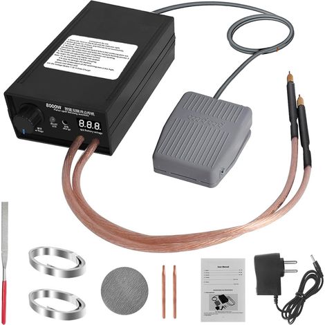 8000W Punktschweißgerät für Akkus, Akku Schweißgerät mit Fußpedal Nickelband und Punktschweißstift, Hochleistungs-Handschweißgerät für 18650 Akku-Pack-Schweißgeräte (1/5)