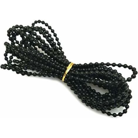 chaîne de Perles aveugles,chaîne Aveugle Verticale,Stores verticaux Accessoires Perles chaîne pour Les raccords de réparation de pièces de Rechange pour Stores enrouleurs (Noir) (1/4)