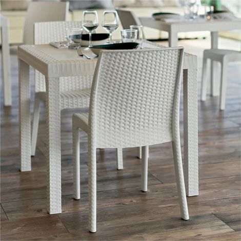 TAVOLO DALLAS 80X80XH74CM BIANCO (1/4)
