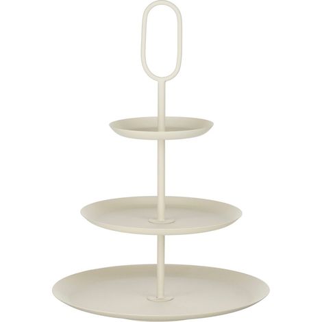 Étagère de Présentation à 3 Niveaux en Fer Crème pour Table et Buffet H55 x Ø38 cm - PANGIVO (1/5)